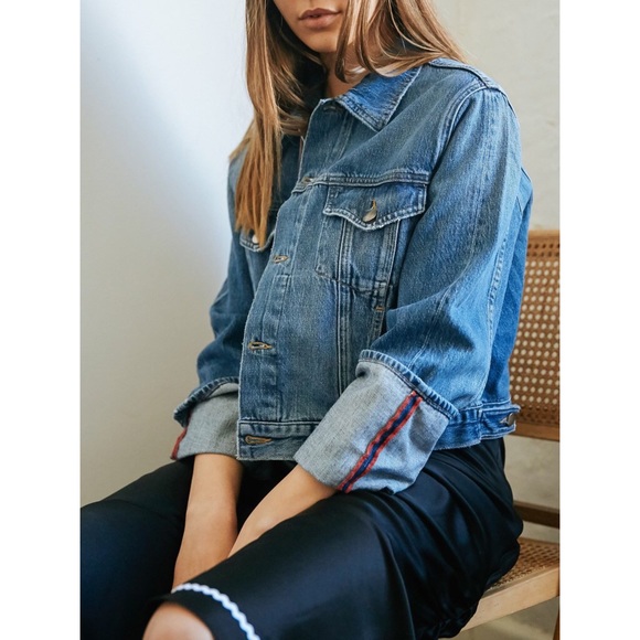 Frame Denim Jackets & Blazers - Frame Le Jacket Reverse Overlock Cuff Denim Jacket